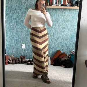 Vintage Ralph Lauren Rare Striped Maxi Skirt